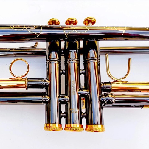 XENO8335 Tromba B Nero Nichel Oro Tromba Scuola Orchestra Suona Tromba - Foto 6 di 10