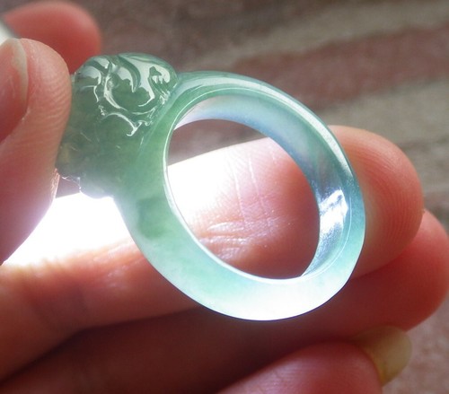 Anillo circular PI xiu de dragón de jadeíta certificado por video NO. 6,5 戒指 113633 VS - Imagen 7 de 12