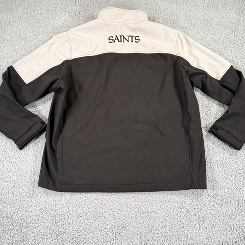 NFL New Orleans Saints Jacket Mens 2XL Black Colorblock Full Zip G-III Pockets - Picture 8 of 15