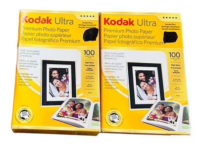 Kodak Ultra Premium 4 X 6 Photo Paper 200 Sheets New STUDIO GLOSS Lot Of 2