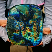 3.96LB Natural Labrador moonstone quartz free form mineral specimen 1800g