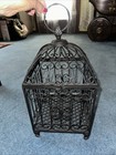 Wrought Iron Metal Lidded Cloche Plant Holder Garden Art Decor Or Bird Cage — photo 2