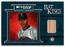 2004 Donruss Studio Baseball Bat Kings Alex Rodriguez BAT RANGERS 25/50