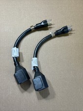 Lot of 2: FURMAN ADP-1520B Power Adapters - 20 amp to 15 amp Plug - Black NEW
