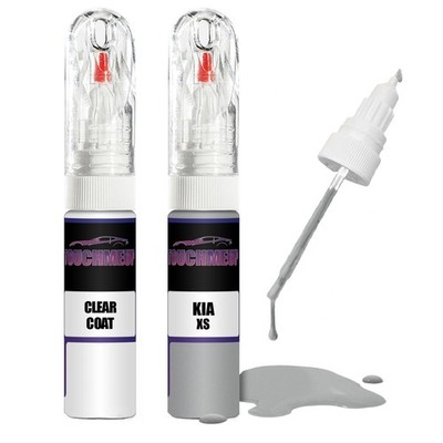 Lackstift für KIA COOL SILVER XS + Klarlack Pinsel Kratzer Fix Kit