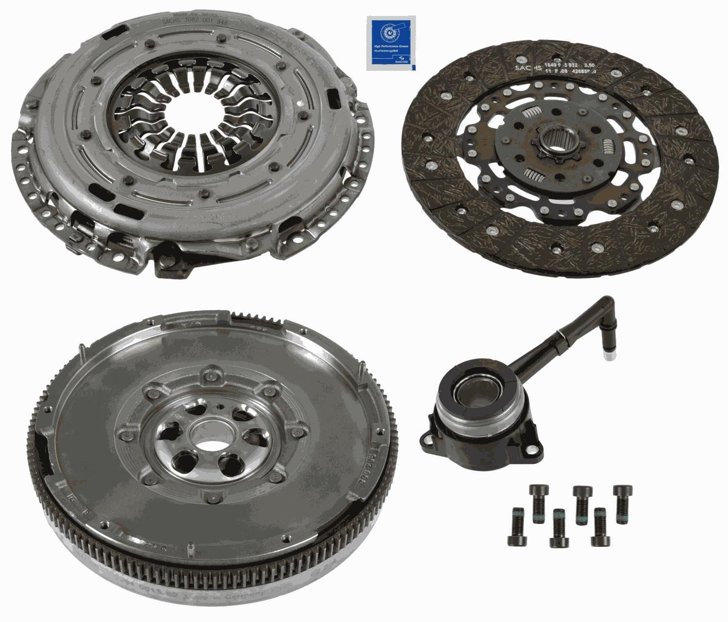 Dual Mass Flywheel DMF Kit with Clutch fits VW SHARAN 7N 2.0D 10 to 19 Sachs New - Image 52