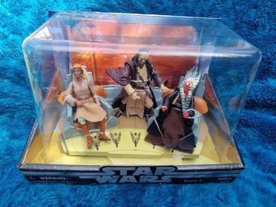 Seltene 2004 Star Wars Jedi High Council Szene 4 Actionfiguren Shaak Ti Neu in Box