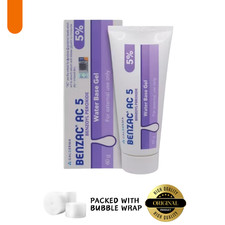 1 x BENZAC AC 5 Gel Benzoyl Peroxide 60g Galderma Kill Acne Bacteria Pimple