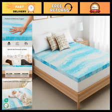 3 Inch Gel Infused Memory Foam Mattress Topper Twin XL - Pressure Relief Bed Pad