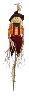 Seasonal Brown Hat Scarecrow For Fall Outdoor Garden