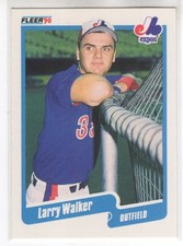 1990 FLEER LARRY WALKER ROOKIE RC CARD #363 NM-MINT