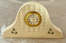 Vintage Belleek Shamrocks Mantle Clock