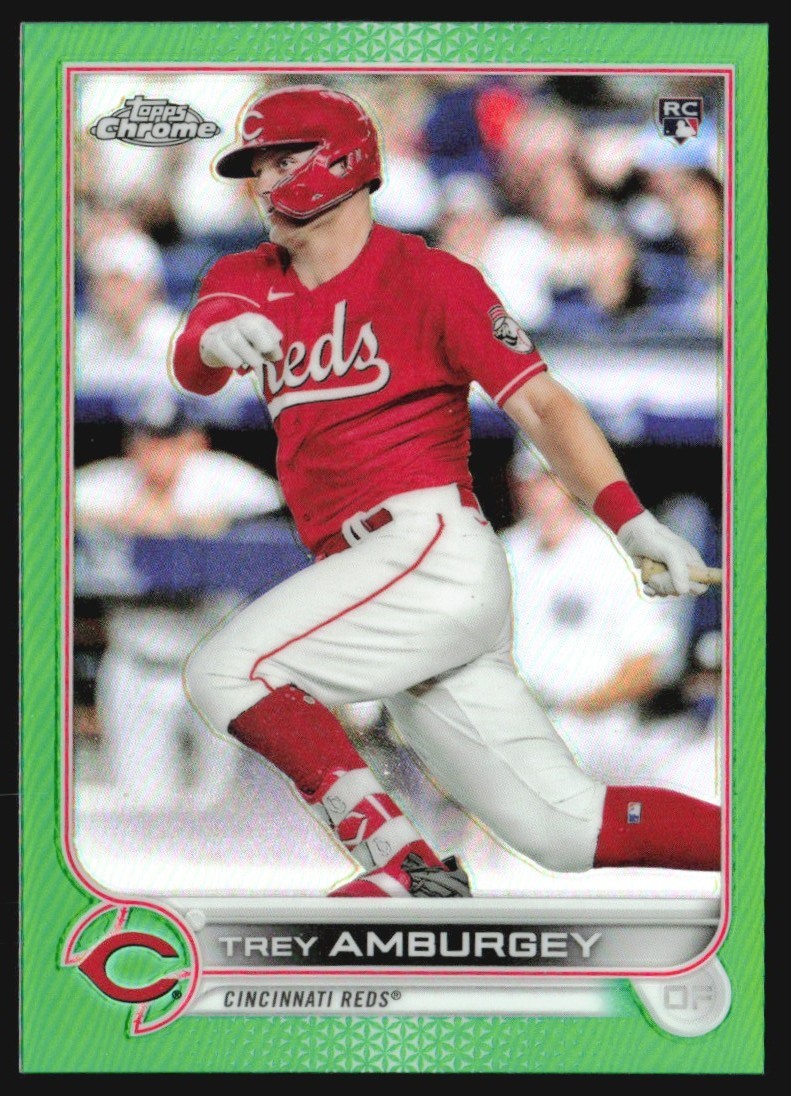 2022 Topps Chrome Green Refractor 43/99 Trey Amburgey Rookie #61 JW1