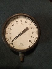 Ashcroft Pressure Gauge Steampunk 5" diameter 0-60