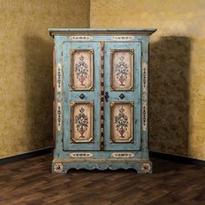 Voglauer Penderie Altblau Anno 1700 Peint à la Main Bauer Armoire Style