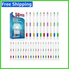 Ergonomic Kids  Adults Toothbrushes - 50 Pack, Perfect for Travel  Donation