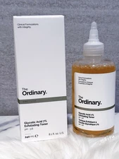 The Ordinary Glycolic Acid 7% Exfoliating Toner, PH-3.6, 8.1oz/240mL, New In Box