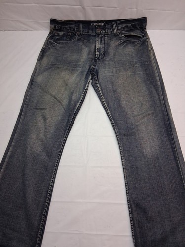 Flypaper Jeans Mens 38x32 Boot Cut Distressed Denim dark wash Y2K 90's  style  