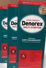 Denorex Extra Strength Medicated Dandruff Shampoo /Conditioner 10 Oz 3 Pack 9/28