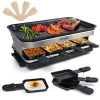 Raclette Grill Tischgrill Antihaft 8 PfäNnchen SpÜLmaschinengeeignet 1500W 8