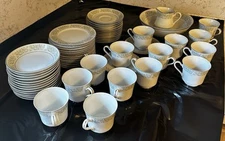 Taihei: China Set Of 14 Cups, Saucers, Plates & 2 Bowls. “Springtime” design