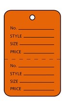 SSWBasics Retail Price Tag Orange Unstrung 1   W x 1   H Case of 1,000
