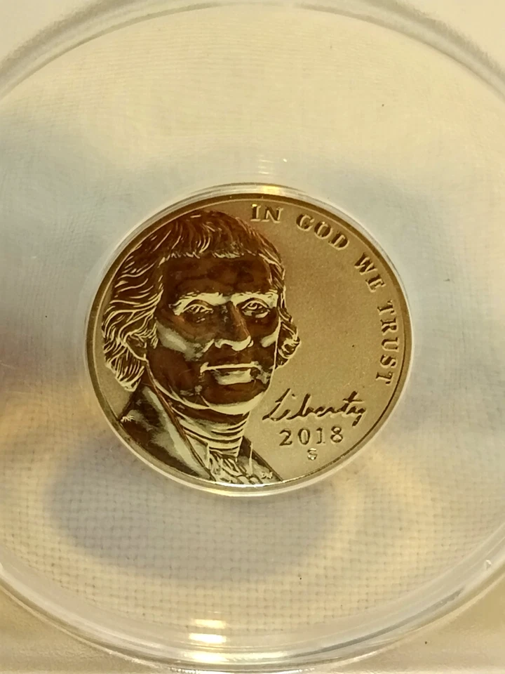 2018 S Silver RP70-DCAM Jefferson Nickel - 50th Anniversary - Day One 1st strike - Image 3 of 4