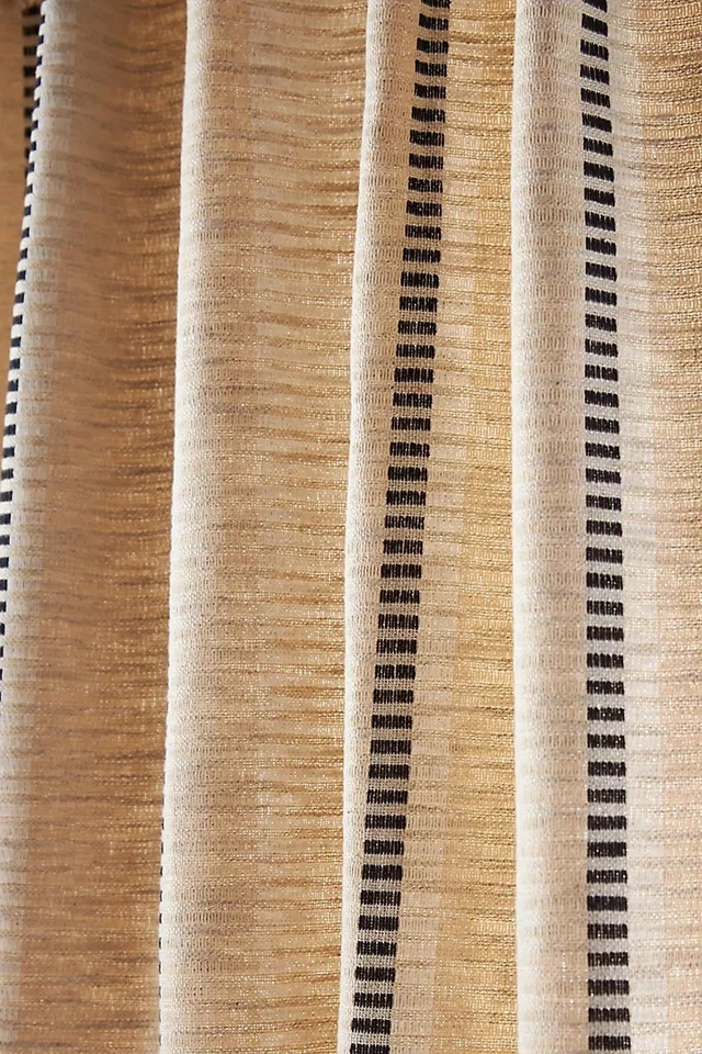 Anthropologie - Cortina tejida de mezcla de algodón a rayas - Oferta Foto 2 de 3