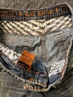 Rock Revival Men’s Relaxed Straight Jeans Medium Wash Blue Distressed Logo — photo 3