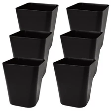 ZOFORTY 6 Pack Slim Plastic Trash Can Wastebasket 1.5 Gallon Small Garbage Bi...