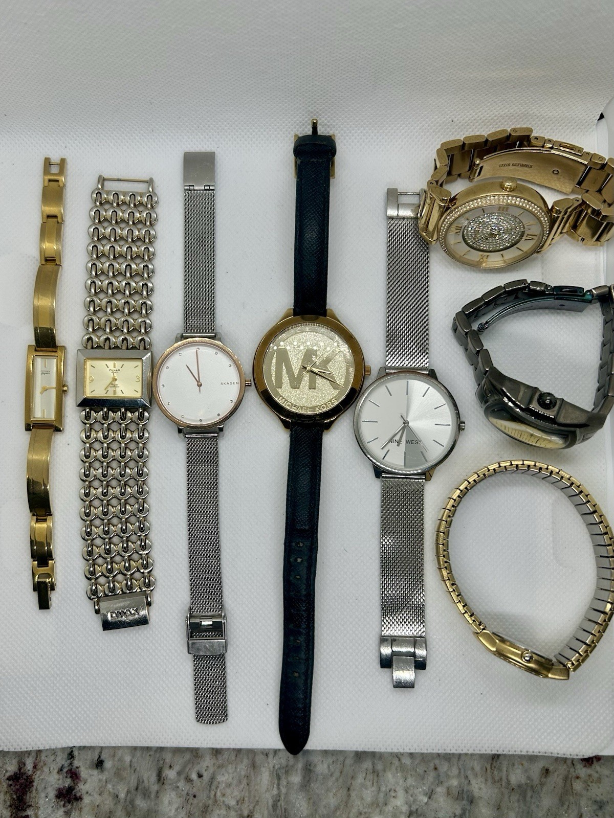 Women’s Quartz Watch Lot Skagen Michael Kors Citizen Invicta Running Watches