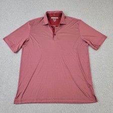 Greg Norman ML75 Polo Mens Large Red Performance PlayDry Shirt
