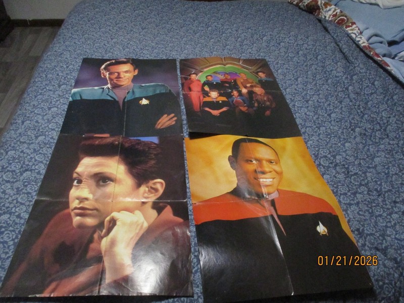 4 VINTAGE STAR TREK DOUBLE SIDED POSTERS
