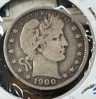 1900 Barber Quarter Nice Original VG CHRC