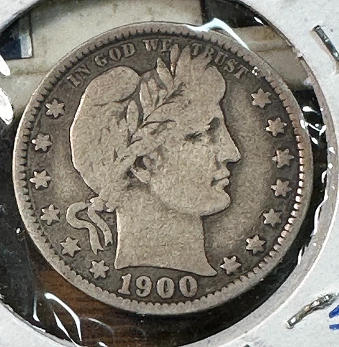 1900 Barber Quarter Nice Original VG CHRC