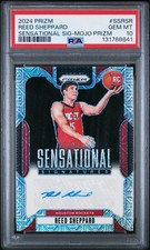 2024-25 Prizm Reed Sheppard Sensational Signatures Mojo /25 PSA 10