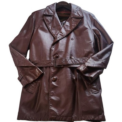 Schott Shot Leather Coat Belt Liner 2Way Bordeaux Used Japan