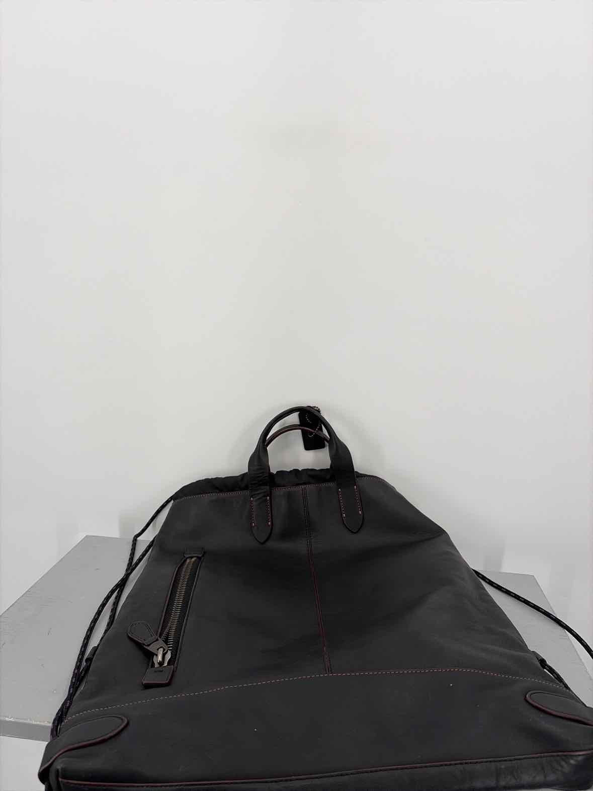 Coach Black Embroidered Drawstring Backpack - image 6