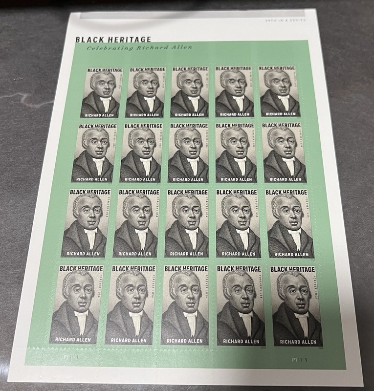 US Scott #5056 2016 Black Heritage Richard Allen Sheet Forever Stamps at Face!!