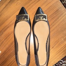 Tory Burch Women s Black Leather Pointed Toe ...