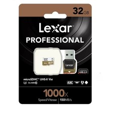 Lexar 32GB 32G 1000x Micro SD SDHC 150MB/s Class10 UHS-II U3 USB3.0 Reader GoPro