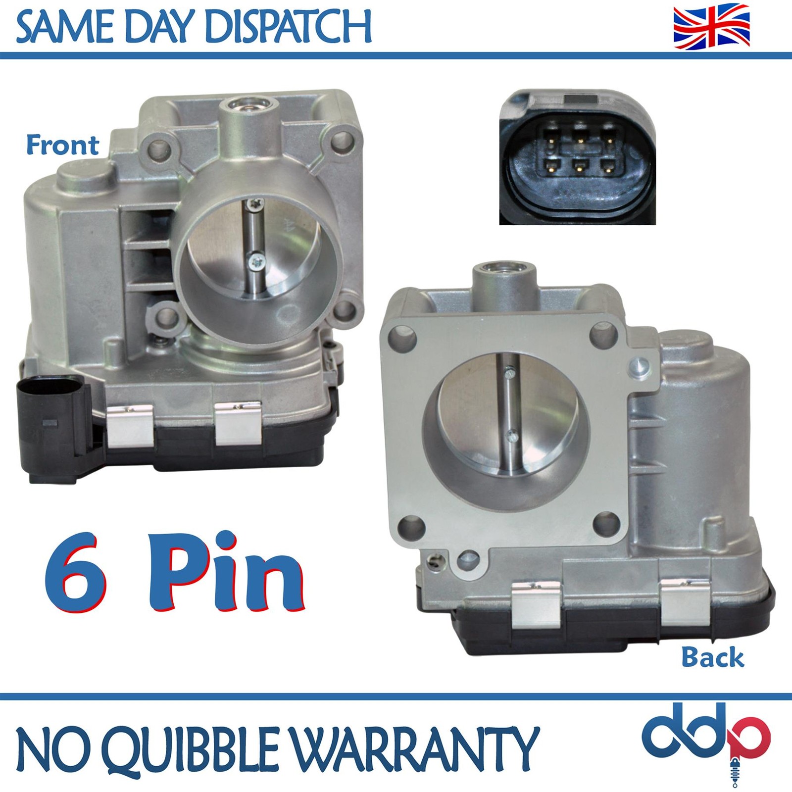 Air Intake Throttle Body For Fiat Doblo Combi Grande Punto Evo 6 Pin/12V