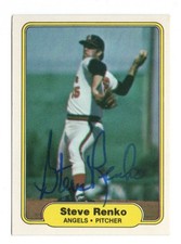 STEVE RENKO LOS ANGELES ANGELS 1982 FLEER  IP/TTM AUTOGRAPH AUTO