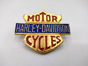 Vintage Harley Davidson Pin Bar Shield Logo Enamel Motorcycle Biker Lapel Badge