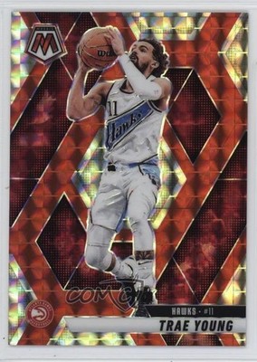 2024 Panini Mosaic Choice Fusion Red & Yellow Prizm 34/75 Trae Young #110 14t3