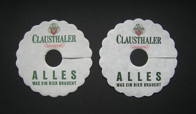 Clausthaler Pilsdeckchen beer mat coaster beer beer Altenau Germany V1