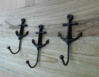 Haken-Set Wandhaken 3Er Set Anker Eisen+ Gusseisen Schwarz Inkl. Versandkosten