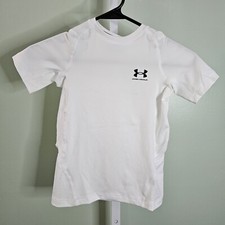 Under Armour Boys' HeatGear Short-Sleeve T-Shirt Size YSM White