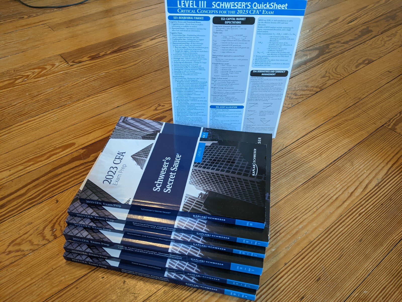 Kaplan CFA Level 3 III 2023 Schweser Notes, Tip Sheet, & SECRET SAUCE!  like New-image