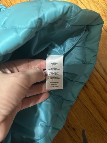 Talbots Women Teal Full Zipper Quilted Down Insulated Puffer Vest Size Medium - Picture 6 of 8
